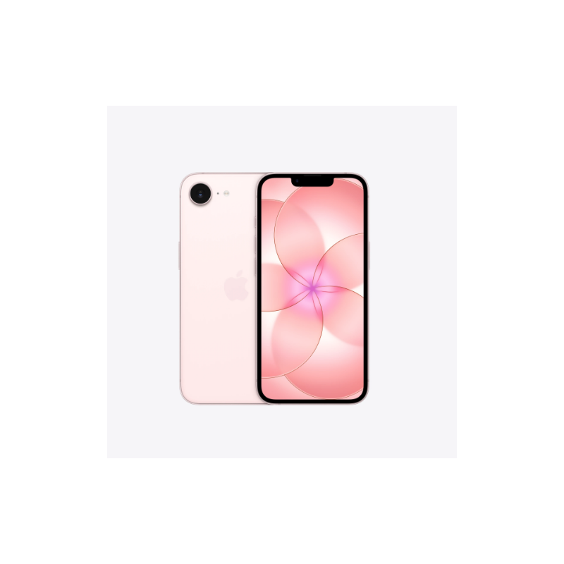 iPhone 17e rose pastel factice écran type allumé