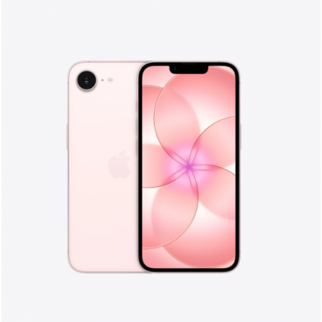 iPhone 17e rose pastel factice écran type allumé