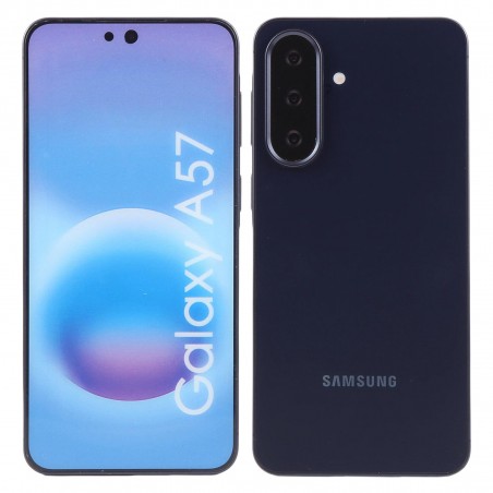 Samsung Galaxy A57 factice écran type allumé bleu Marine
